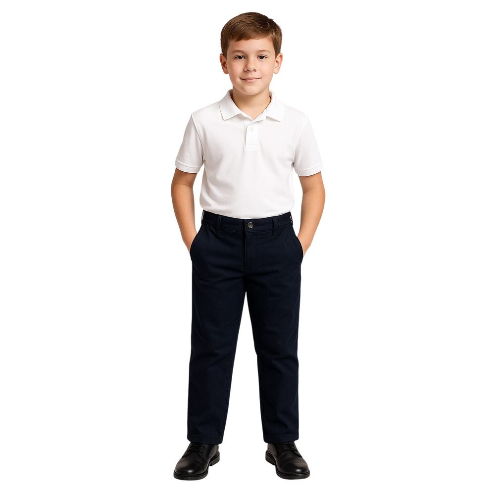 Chaps Boys Husky Dress Pants – Size 18 Husky, Navy Blue
